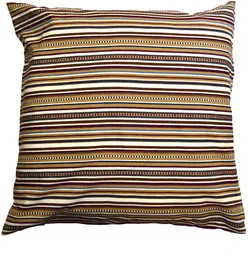 Striped cushion - Brown