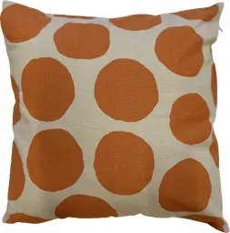 Coussin motif petit pois - 20'' x 20'' - Orange