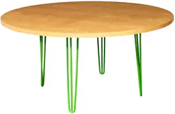 Oslo - Table banquet ronde - 60'' D x 30'' H - Vert & Bois ambré