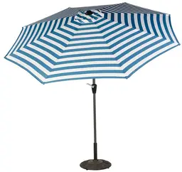 Atwater umbrella - 9' Dia x 8' H - Blue & white