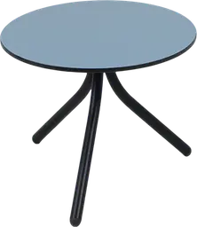 Bloom - Coffee table round - 24'' Dia x 16" H - Black & Baltic blue