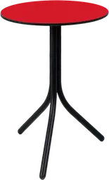 Bloom - Table cocktail rond - 24'' D x 30" H - Noir & Rouge