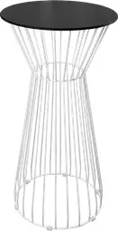 Soho - Table cocktail round - 24'' Dia x 40" H - White & Black