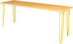 Oslo - Table console - 72'' L x 18'' l x 30'' H - Jaune & Bois naturel