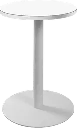Sydney - Table cocktail rond (AVEC CADRE) - 24'' D x 30" H - Blanc