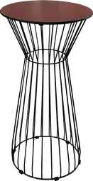 Soho - Table cocktail round - 24'' Dia x 40" H - Black & Bordeaux