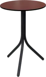 Bloom - Table cocktail rond - 24'' D x 30" H - Noir & Bordeaux