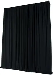 Velvet curtain (WITH STRUCTURES) - 8-12' L x 8-14' H - 15oz IFR - Black