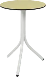 Bloom - Table cocktail rond - 24'' D x 30" H - Blanc & Jaune meringue