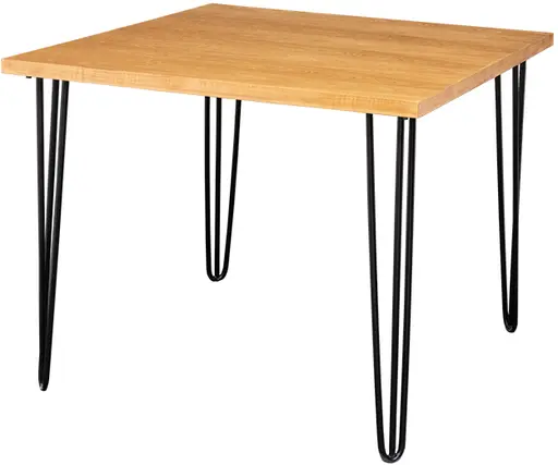 Oslo - Bistro table - 36'' L x 36'' W x 30'' H - Matte black & Natural wood