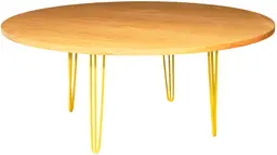 Oslo - Round banquet table - 70'' Dia x 30'' H - Yellow & Amber wood
