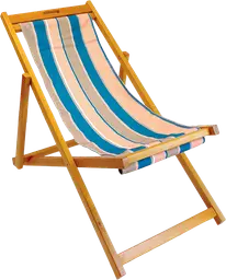 Costa - Chaise transat - Bois & Multicolore