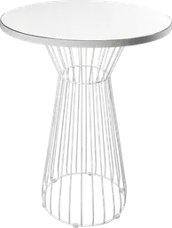 Soho - Table cocktail round (WITH RIM) - 36'' Dia x 40" H - White