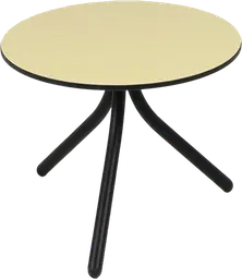 Bloom - Coffee table round - 24'' Dia x 16" H - Black & Yellow meringue