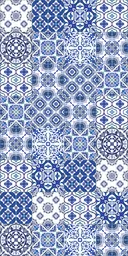 Lisboa floor - 6'6" L x 10' W - Blue & White