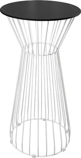 Soho - Table cocktail rond - 24'' D x 40" H - Blanc & Noir