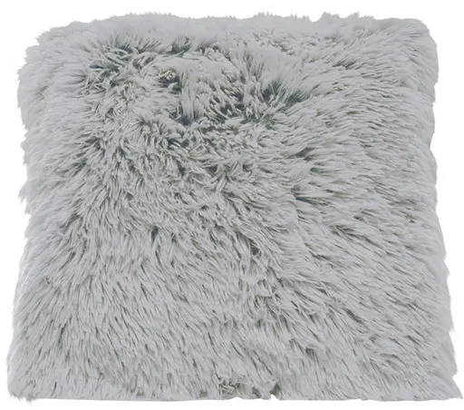 Fur cushion - White and Blue