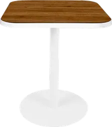 Sydney - Table bistro (AVEC CADRE) - 31.5'' L x 31.5'' l x 30" H - Blanc & Bois brun