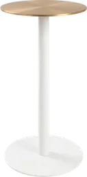 Sydney - Table cocktail round - 24'' Dia x 40" H - White & Gold