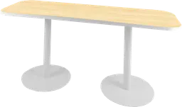 Sydney - Table commune (AVEC CADRE) - 72'' L x 24'' l x 30" H - Blanc & Bois clair