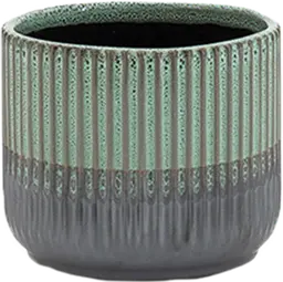 Aria - Cover pot - 6'' Dia x 5.25’’ H - Celadon blue