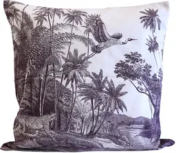 Cushion landscape design - 20" L x 20" H - Dark Purple