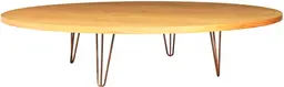 Oslo - Table banquet ronde - 70'' D x 16'' H - Bronze antique & Bois ambré