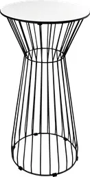 Soho - Table cocktail rond - 24'' D x 40" H - Noir & Blanc