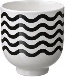 Motif - Vase - 4'' Dia x 4.75’’ H - White