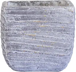 Gres - Vase - 6" L x 4" l x 5.5" H - Gris