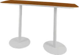 Sydney - Table commune (AVEC CADRE) - 72'' L x 24'' l x 40" H - Blanc & Bois brun