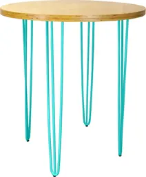 Oslo - Table bistro ronde - 36'' D x 40'' H - Turquoise mat & Extérieur