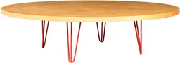 Oslo - Table banquet ronde - 60'' D x 16'' H - Rouge & Bois ambré
