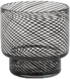 Santo - Votive - 4’’ D x 4‘’ H - Noir