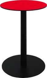Sydney - Table cocktail rond - 24'' D x 30" H - Noir & Rouge