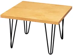 Oslo - Table d'appoint - 24'' L x 24'' l x 16'' H - Noir mat & Bois naturel