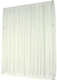 Rideau voile (AVEC STRUCTURES) - 8' L x 15-23' H - IFR - Ivoire
