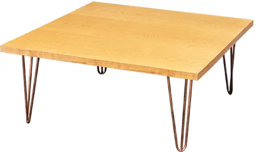 Oslo - Coffee table - 36'' L x 36" W x 16'' H - Antique Bronze & Natural wood
