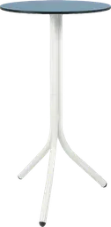 Bloom - Table cocktail round - 24'' Dia x 40" H - White & Baltic blue