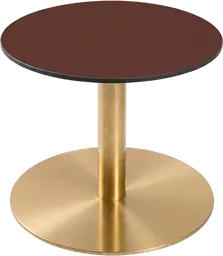 Sydney - Table à café rond - 24'' D x 16" H - Or & Rouge automne