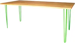 Oslo - Table à dîner - 8' L x 42'' l x 40'' H - Vert & Bois ambré