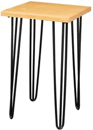 Oslo - Table d'appoint - 18'' L x 18'' l x 30'' H - Noir mat & Bois naturel