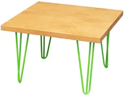 Oslo - Table d'appoint - 24'' L x 24'' l x 16'' H - Vert & Bois naturel