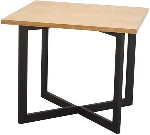 Victoria - Table bistro - 36'' L x 36'' l x 30'' H - Noir mat - Bois naturel