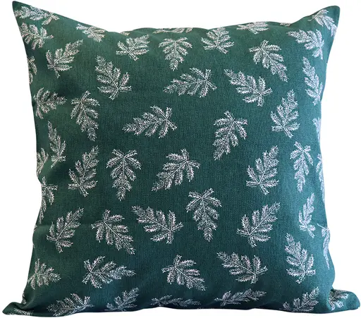 Coussin motif sapin - 20" L x 20" H - Vert foncé