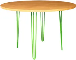 Oslo - Table banquet ronde - 60'' D x 40'' H - Vert & Bois ambré