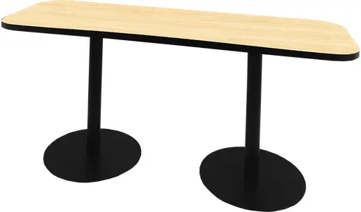 Sydney - Table commune (AVEC CADRE) - 72'' L x 24'' l x 30" H - Noir & Bois clair