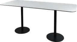 Sydney - Table à diner - 8' L x 40'' l  x 40" H - Noir & Blanc