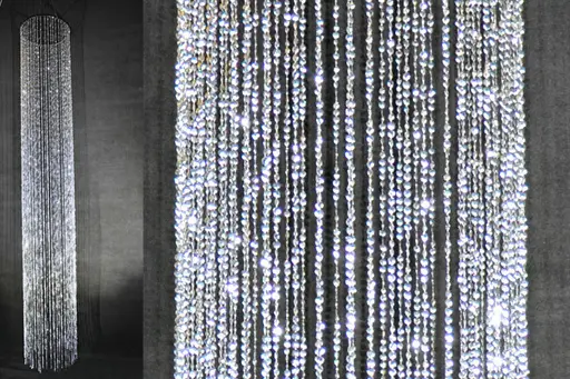 Round column diamond cut acrylic 12' H - Silver