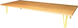 Oslo - Table à dîner - 80.5" L x 42'' l x 16'' H - Jaune & Bois naturel